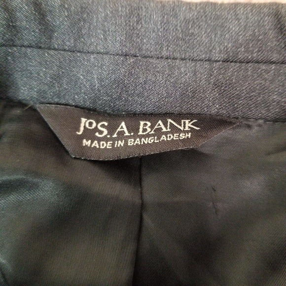Jos. A. Bank Mens Blazer Charcoal Size 42L 3 Button Front Wool Cashmere Blend - Picture 14 of 15